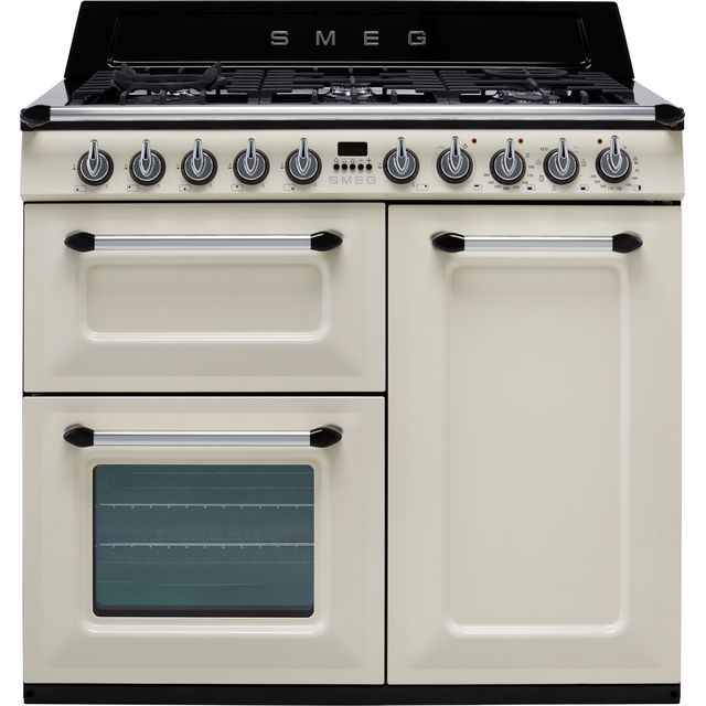 Smeg Victoria TR103P 100cm Dual Fuel Range Cooker - Cream - A/B Rated