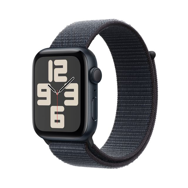 Apple Watch SE (2nd Gen), 44mm, Midnight Aluminium Case, GPS [2024] - Ink Sport Loop