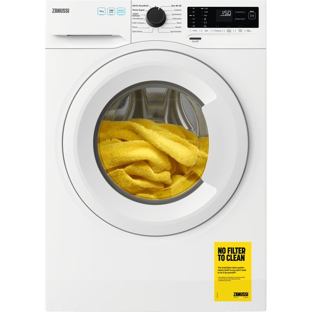 Zanussi ZWF143A2PW 10Kg Washing Machine with 1400 rpm - White - C Rated