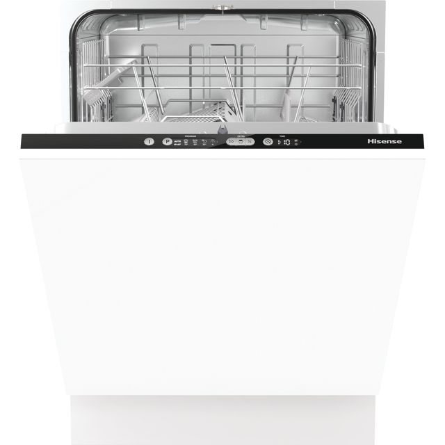 Hisense HV651D60UK Fully Integrated Standard Dishwasher - Black Control Panel with Fixed Door Fixing Kit - D Rated