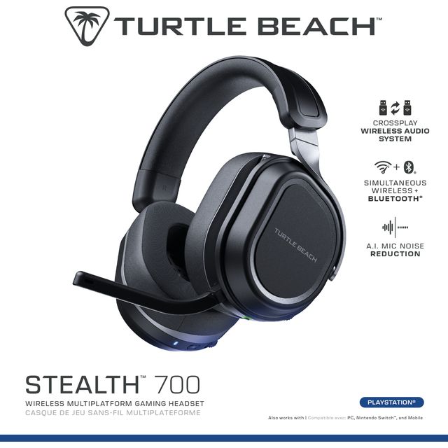 Turtle Beach Stealth 700P 2024 Console Headset in Black / Grey