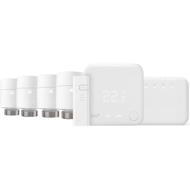 tado Starter Kit - Wireless Smart Thermostat V3+ - DIY Install - White 