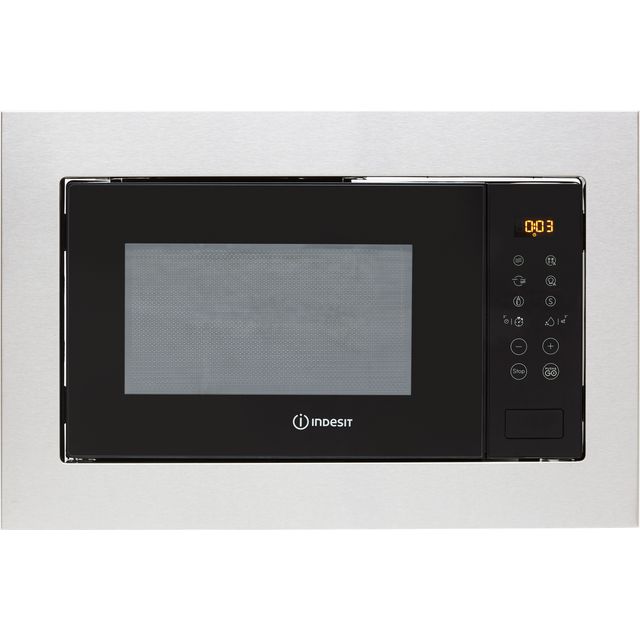 Indesit MWI125GXUK Built In Compact Microwave With Grill - Stainless Steel - MWI125GXUK_SS - 1