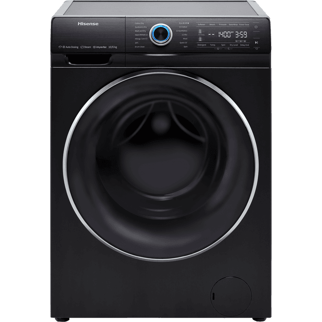 Hisense WDQR1014EVAJMB 10Kg / 6Kg Washer Dryer with 1400 rpm - Black - E Rated