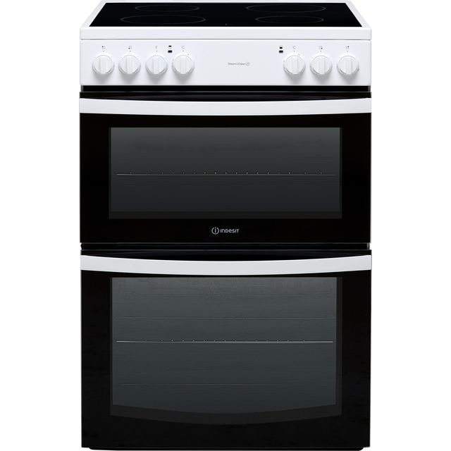 Indesit ID67V9KMW/UK 60cm Electric Cooker with Ceramic Hob - White - A/A Rated