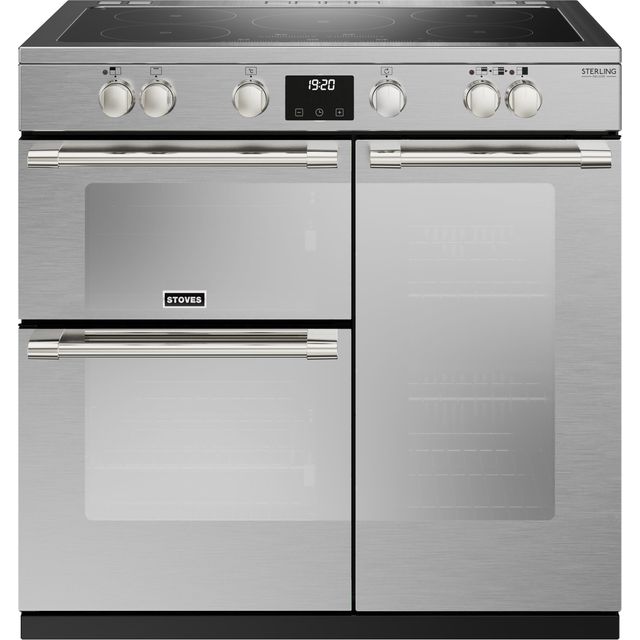 Stoves ST DX STER D900Ei TCH SS Sterling Deluxe 90cm Electric Range Cooker - Stainless Steel - ST DX STER D900Ei TCH SS_SS - 1