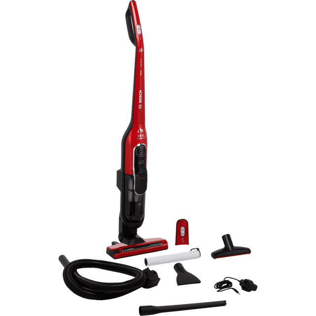 Bosch Serie 6 Athlet ProAnimal BCH86PETGB Cordless Vacuum Cleaner with Pet Hair Removal and up to 60 Minutes Run Time - Red 