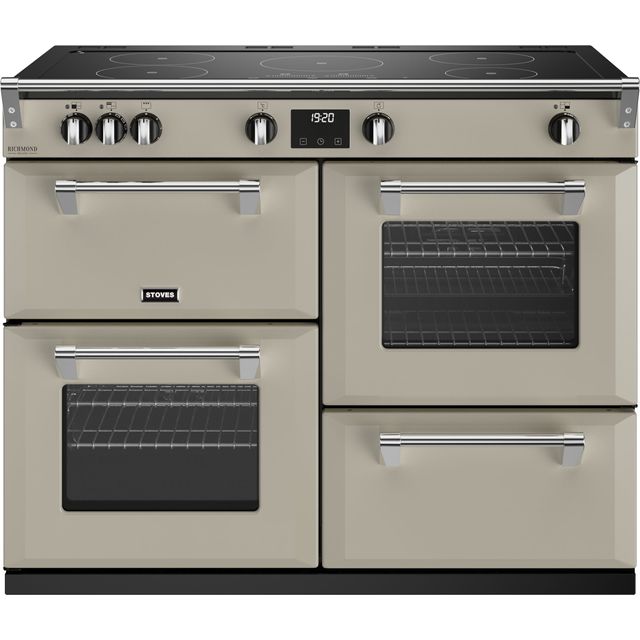 Stoves Richmond Deluxe ST DX RICH D1100Ei TCH PM 110cm Electric Range Cooker with Induction Hob - Porcini Mushroom - A Rated