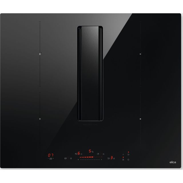 Elica NT-ALPHA-B-60BA 60cm Venting Induction Hob - Black - For Ducted/Recirculating Ventilation