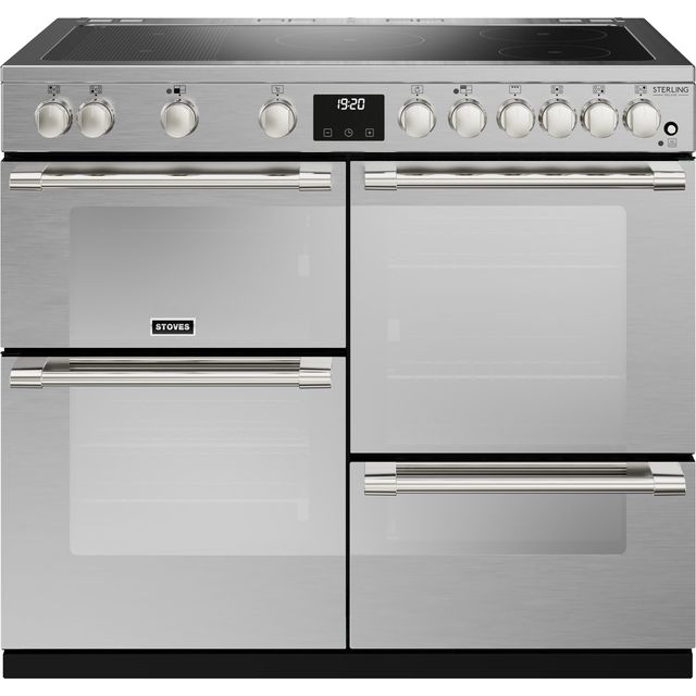Stoves ST DX STER D1000Ei RTY SS Sterling Deluxe 100cm Electric Range Cooker - Stainless Steel - ST DX STER D1000Ei RTY SS_SS - 1
