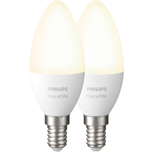 Philips Hue White E14 Twin Pack - F Rated