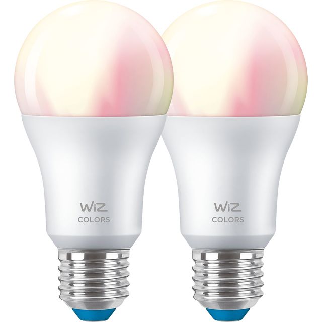 WiZ E27 White and Colour Smart Bulb - 2 Pack - A+ Rated 