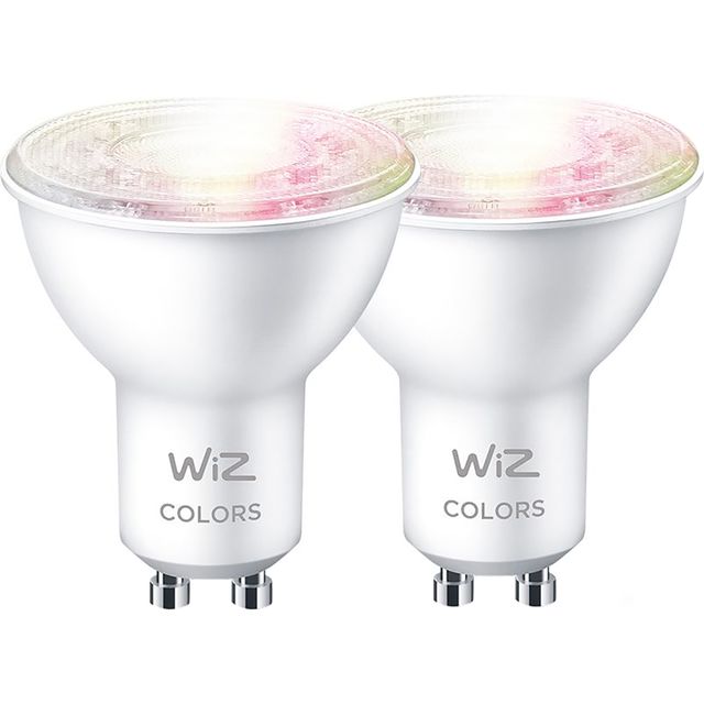 WiZ GU10 White and Colour Smart Bulb - 2 Pack - A+ Rated