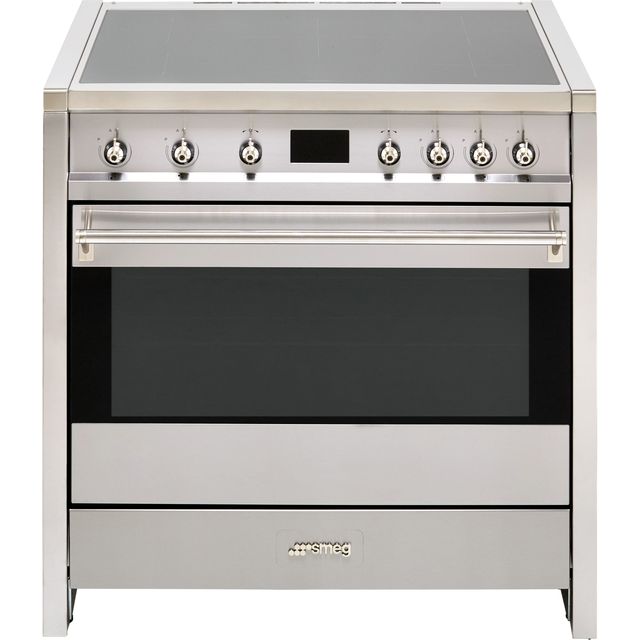 Smeg Opera A1PYID-9 90cm Electric Range Cooker with Induction Hob - Stainless Steel - A+ Rated