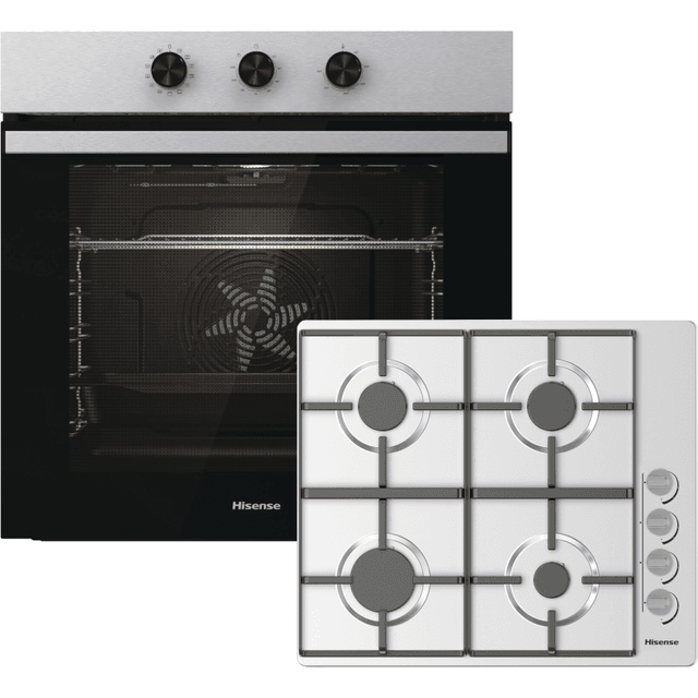 Hisense BI6061HGSUK Built In Electric Single Oven and Gas Hob Pack - Stainless Steel - A Rated