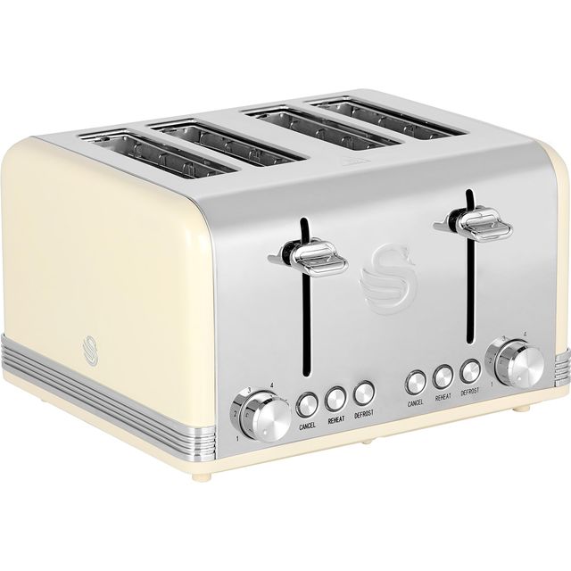 Swan Retro ST19020CN 4 Slice Toaster - Cream