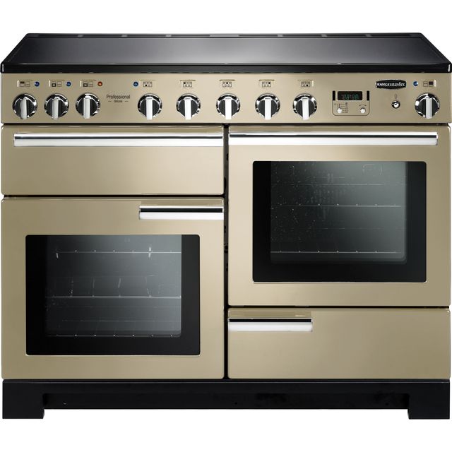 Rangemaster PDL110EICR/C Professional Deluxe 110cm Electric Range Cooker - Cream / Chrome - PDL110EICR/C_CR - 1