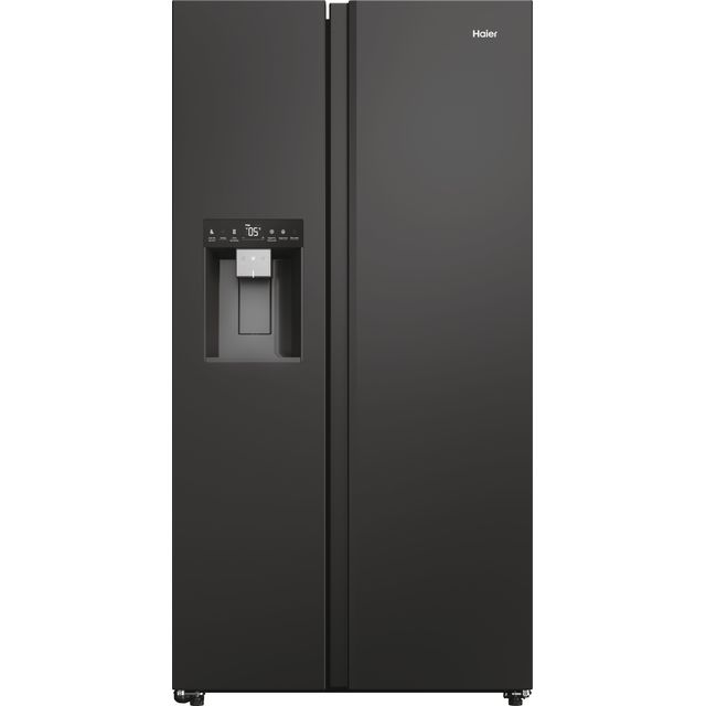 Haier HSW59F18EIPT Plumbed Frost Free American Fridge Freezer - Black - E Rated