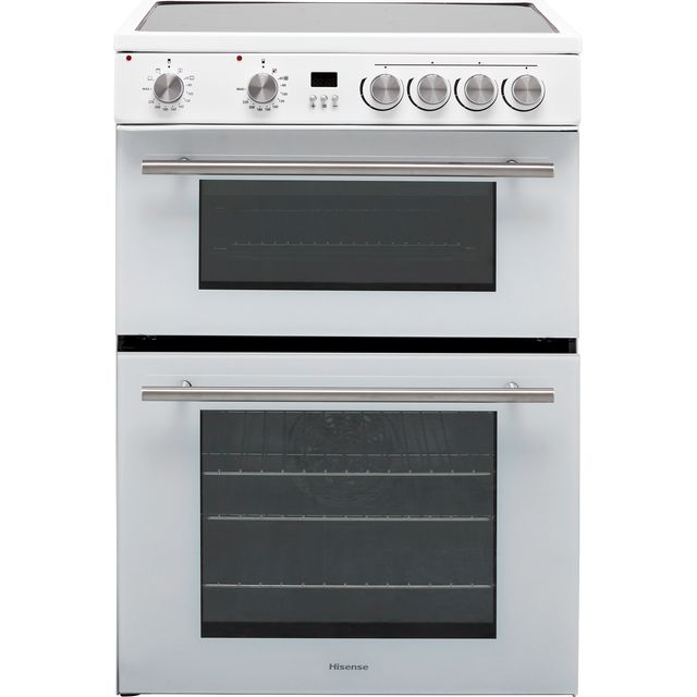 Hisense HDE3211BWUK 60cm Electric Cooker with Ceramic Hob - White - A+/A Rated