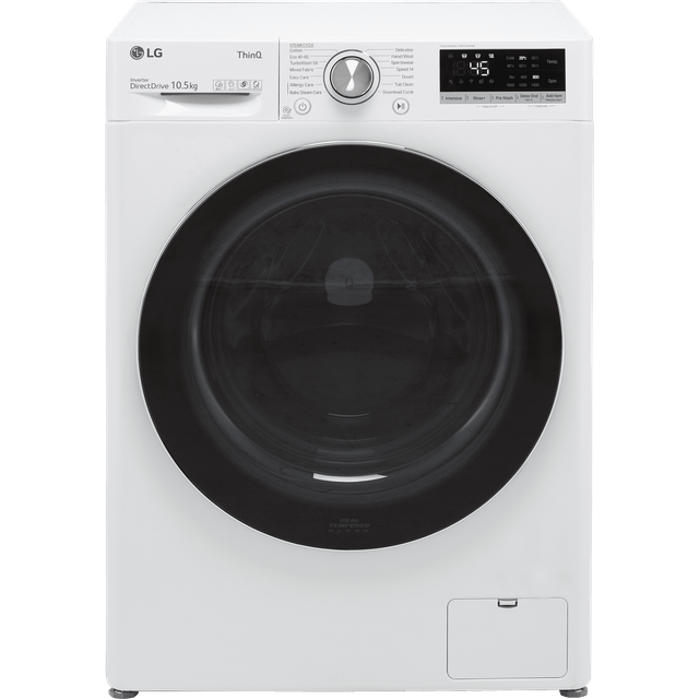 LG V7 10.5Kg Washing Machine - White - B Rated