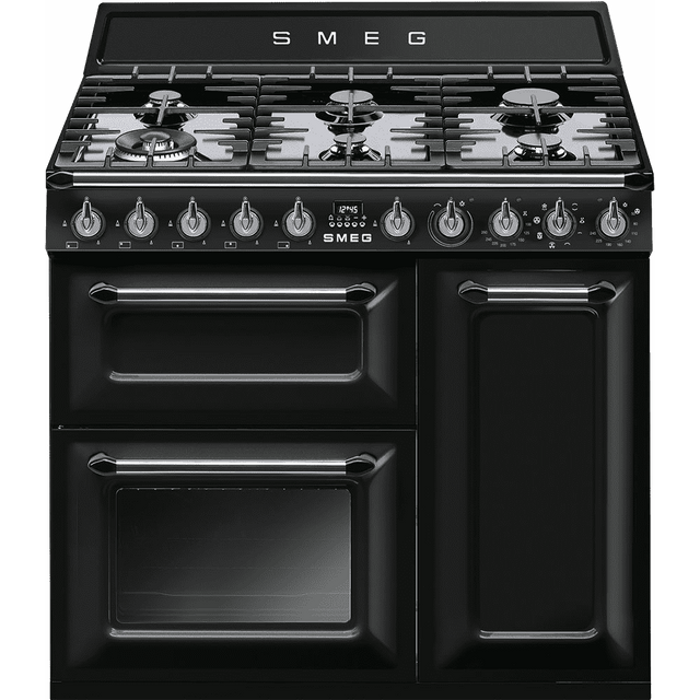 Smeg Victoria TR93BL 90cm Dual Fuel Range Cooker - Black - A/B Rated