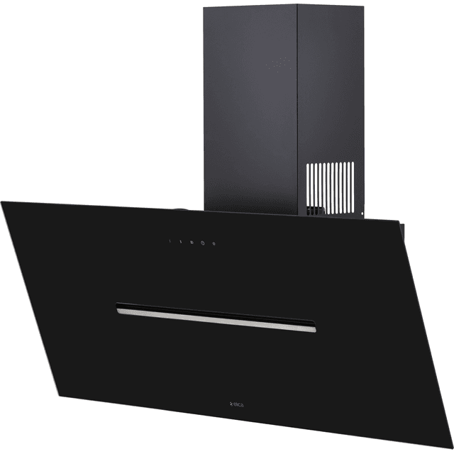 Elica SHY-BLK-90 90 cm Chimney Cooker Hood - Black Glass - A Rated