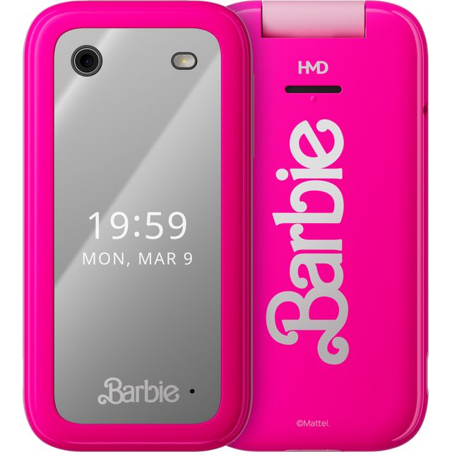 HMD Barbie Clamshell Mobile Phone in Pink