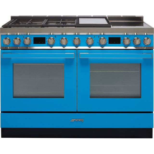 Smeg CPF120IGMPT Portofino 120cm Dual Fuel Range Cooker - Turquoise - CPF120IGMPT_TQ - 1