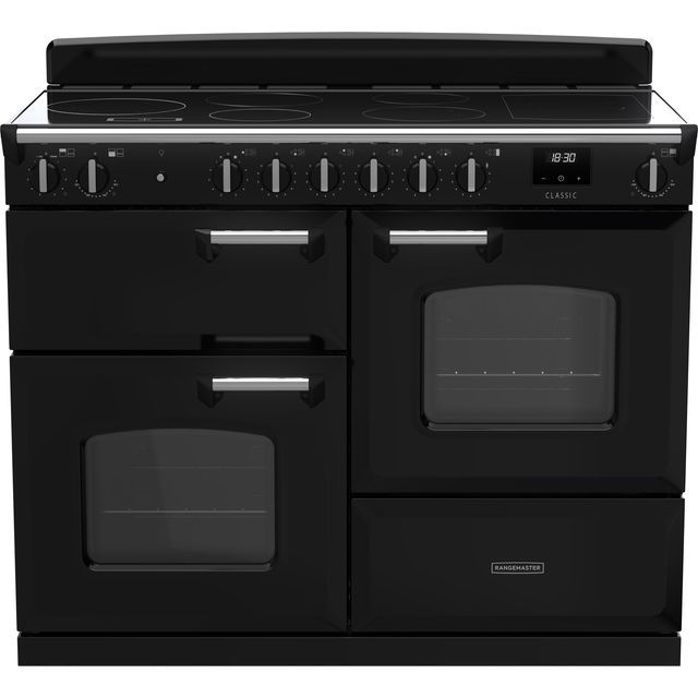 Rangemaster Classic OC Free Standing Range Cooker in Black / Chrome