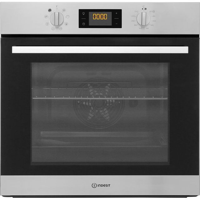 Indesit Aria IFW6340IX Built In Electric Single Oven - Stainless Steel - IFW6340IX_SS - 1