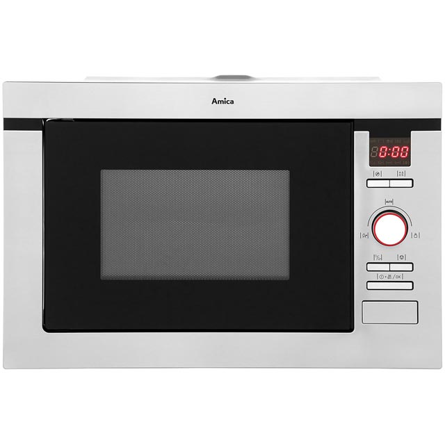 Amica AMM25BI Built In Microwave With Grill - Stainless Steel - AMM25BI_SS - 1