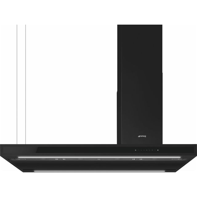 Smeg Universal KLTI12L4MB 120cm Island Cooker Hood - Black