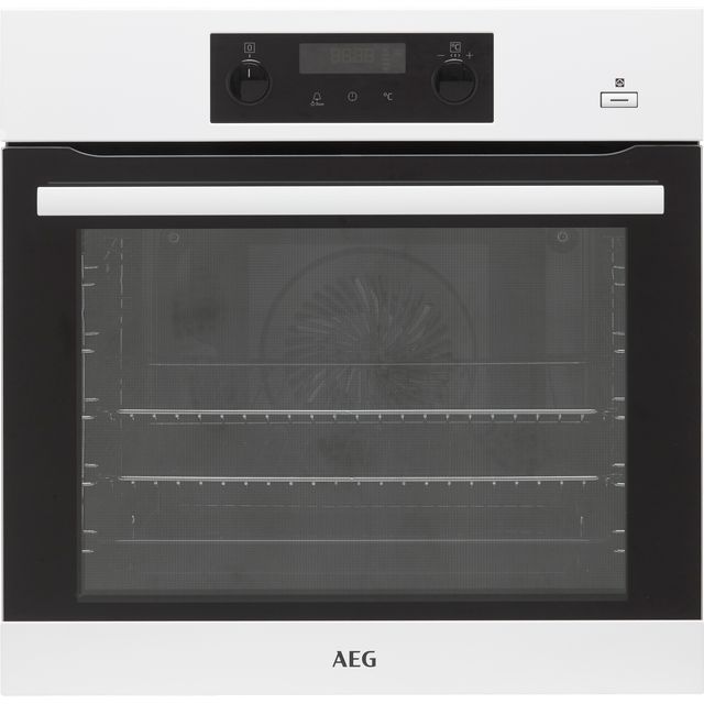 AEG BEB355020W Built In Electric Single Oven with added Steam Function - White - A+ Rated