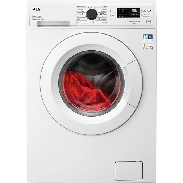 AEG 6000 AutoSense LWX60846B 8Kg / 4Kg Washer Dryer with 1600 rpm - White - D Rated [Wash&Dry], B Rated [Wash Only]