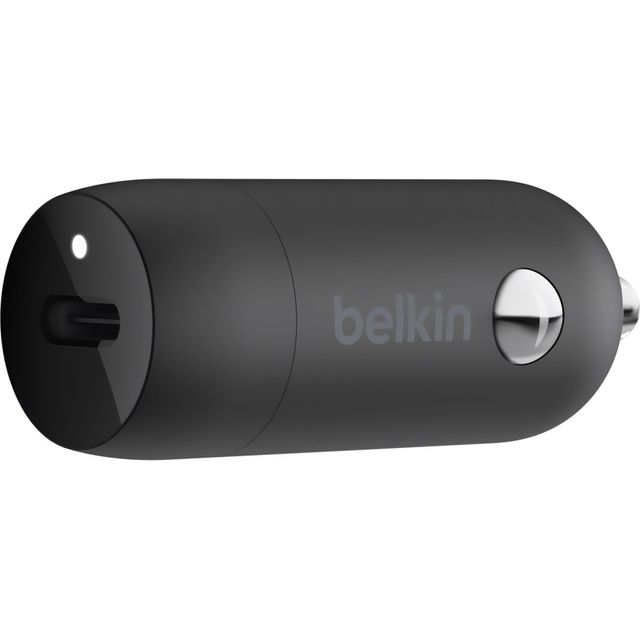 Belkin BoostCharge 20W USB-C PD 20 Watt Car Charger for iPhone, iPad, Samsung Galaxy, Google, and more - Black