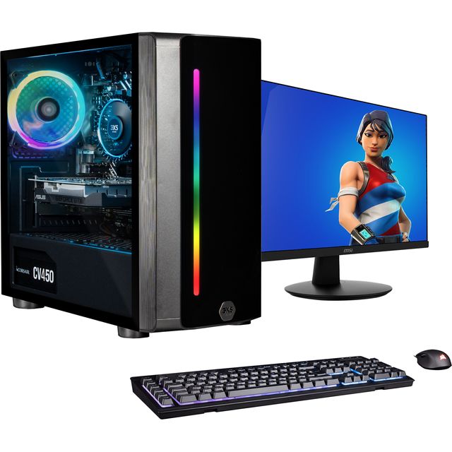 3XS Systems Gaming Tower Bundle - 500GB SSD - Black