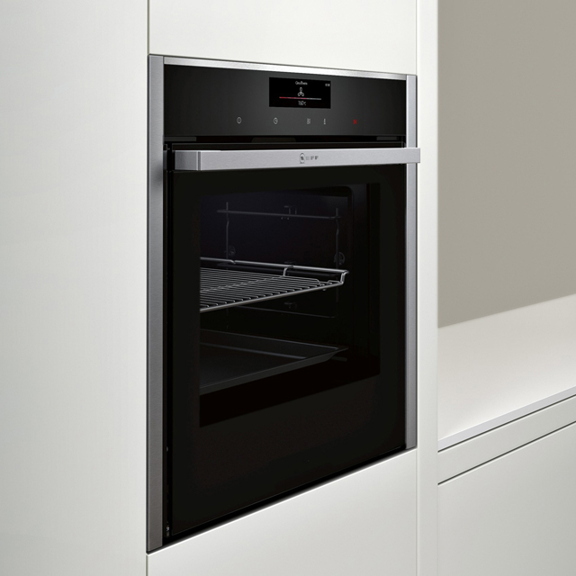 NEFF N90 Slide&Hide® B58CT68H0B Built In Electric Single Oven - Stainless Steel - B58CT68H0B_SS - 3