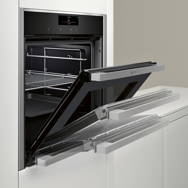 NEFF N90 Slide&Hide® B58CT68H0B Built In Electric Single Oven - Stainless Steel - B58CT68H0B_SS - 4