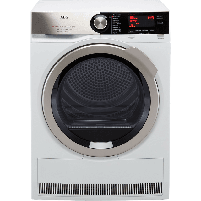 AEG T9DEC866R 8Kg Heat Pump Tumble Dryer - Stainless Steel - A+++ Rated
