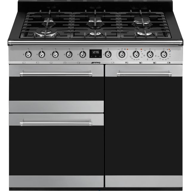 Smeg SY103 Symphony 100cm Dual Fuel Range Cooker - Stainless Steel - SY103_SS - 1