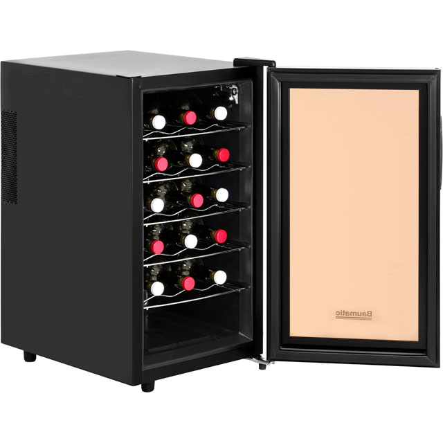 Baumatic BW18BL Free Standing Wine Cooler Fits 18 Bottles Black New