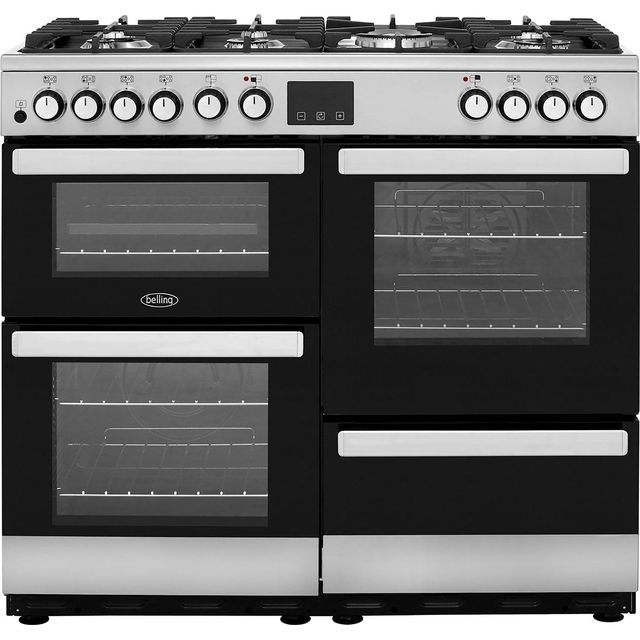 Belling Cookcentre100DFT 100cm Dual Fuel Range Cooker - Stainless Steel - Cookcentre100DFT_SS - 1