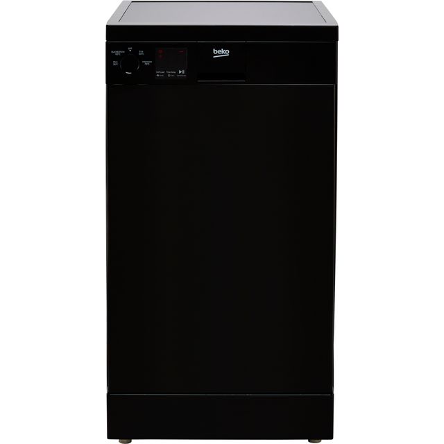 Beko DVS04020B Slimline Dishwasher - Black - DVS04020B_BK - 1