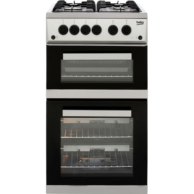 Beko KDG582S 50cm Gas Cooker with Full Width Gas Grill - Silver - A+ Rated