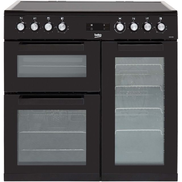Beko KDVC90K 90cm Electric Range Cooker with Ceramic Hob - Black - A/A Rated 