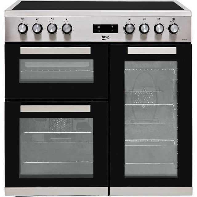 Beko KDVC90X 90cm Electric Range Cooker with Ceramic Hob - Stainless Steel - A/A Rated 