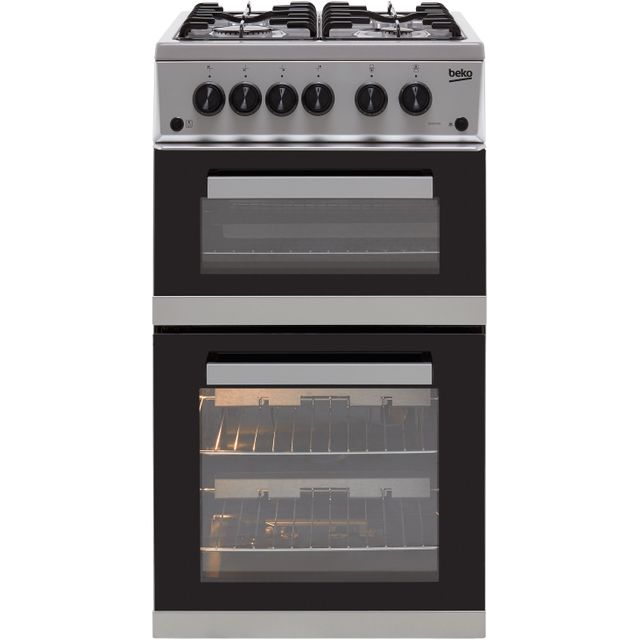 Beko KDVG592S 50cm Gas Cooker with Full Width Gas Grill - Silver - A+/A Rated