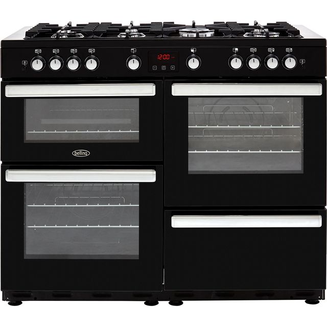 Belling Gas Range Cooker - Black - A/A Rated