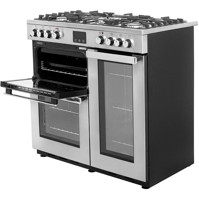Belling Cookcentre90DFTProf 90cm Dual Fuel Range Cooker - Stainless Steel - Cookcentre90DFTProf_SS - 2