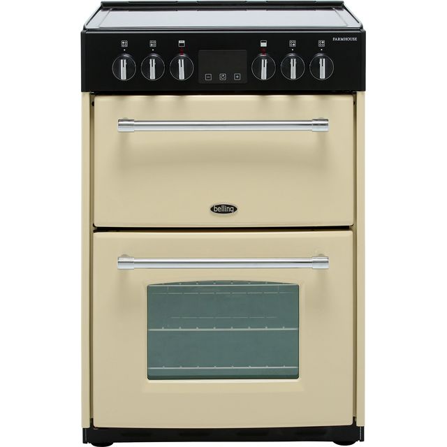 Belling Farmhouse60E 60cm Electric Cooker with Ceramic Hob - Cream - A/A Rated